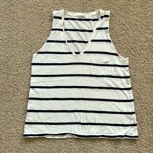 Madewell Stripe Blue Tank (Small)